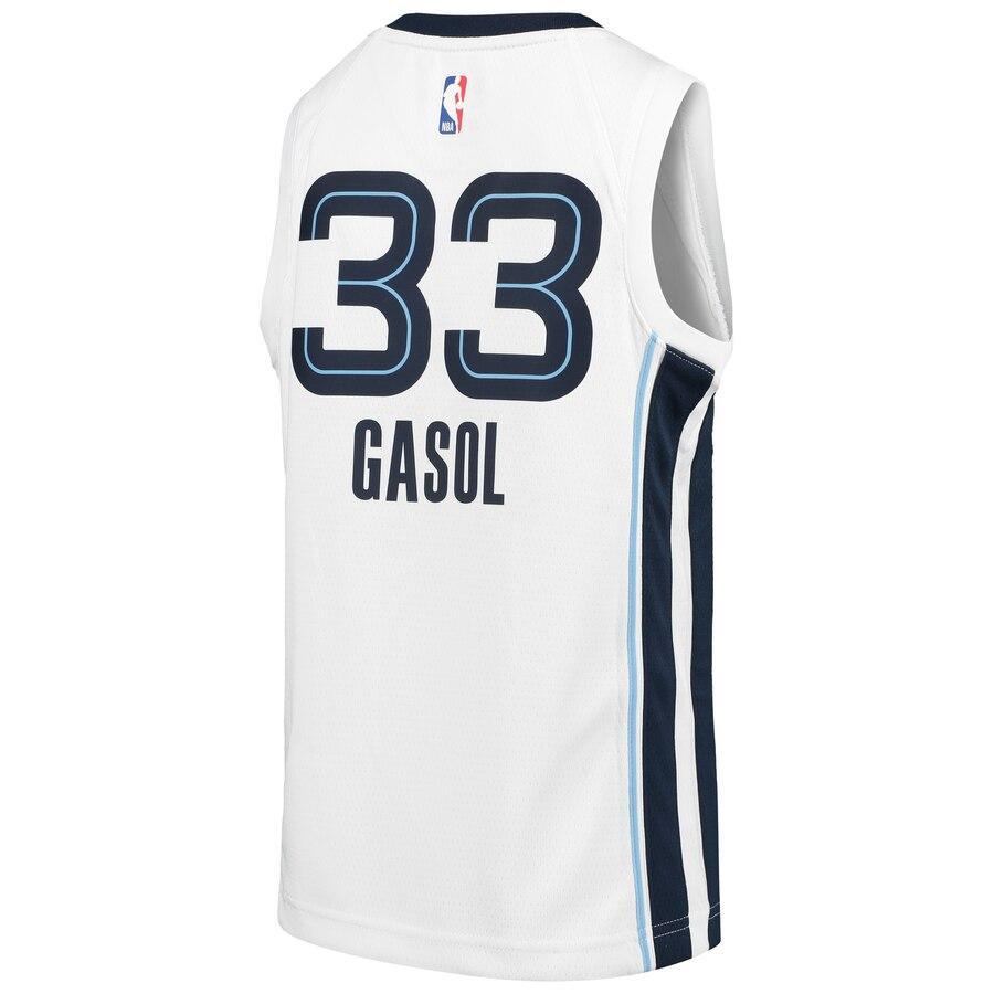 Marc Gasol Memphis Grizzlies Youth White Swingman Jersey - Association Edition
