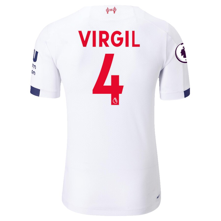 Virgil Van Dijk New Balance 2019/20 Away Authentic Player Jersey – White