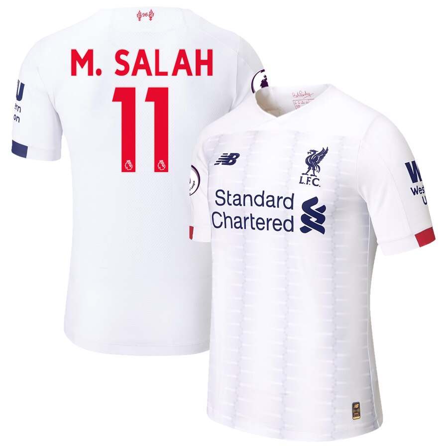 Mohamed Salah New Balance 2019/20 Away Authentic Player Jersey – White