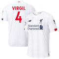 Virgil Van Dijk New Balance 2019/20 Away Replica Player Jersey – White