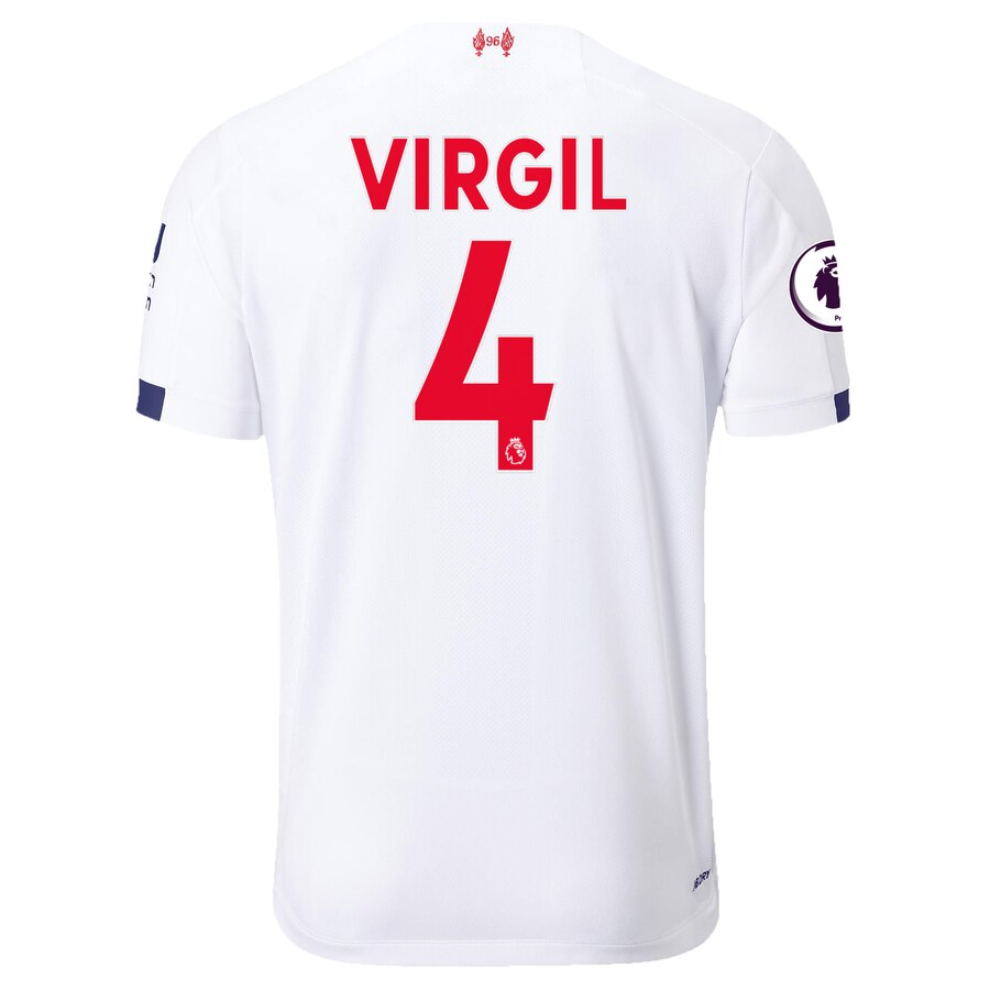 Virgil Van Dijk New Balance 2019/20 Away Replica Player Jersey – White