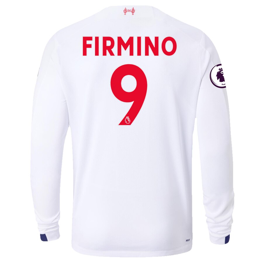 Roberto Firmino New Balance 2019/20 Away Replica Long Sleeve Player Jersey – White