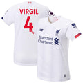 Virgil Van Dijk New Balance Women's 2019/20 Away Replica Stadium Player Jersey – White