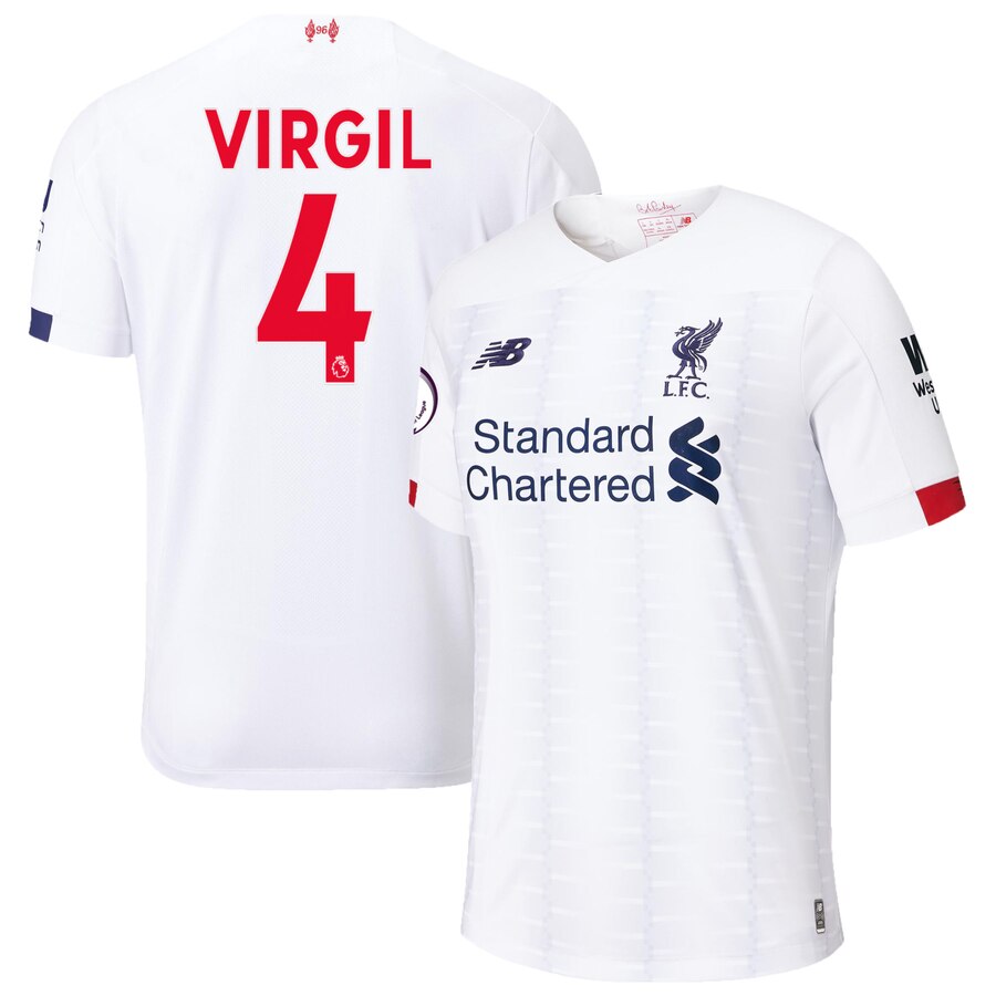 Virgil Van Dijk New Balance Youth 2019/20 Away Replica Stadium Player Jersey – White