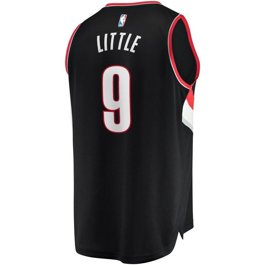 Nassir Little Portland 2019 NBA Draft First Round Pick Fast Break Replica Jersey Black - Icon Edition