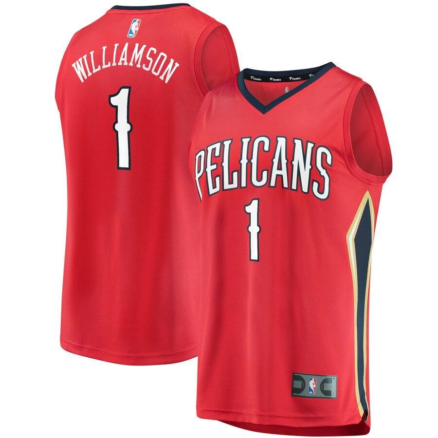 Zion Williamson New Orleans Pelicans 2019 NBA Draft First Round Pick Fast Break Replica Jersey - Statement Edition