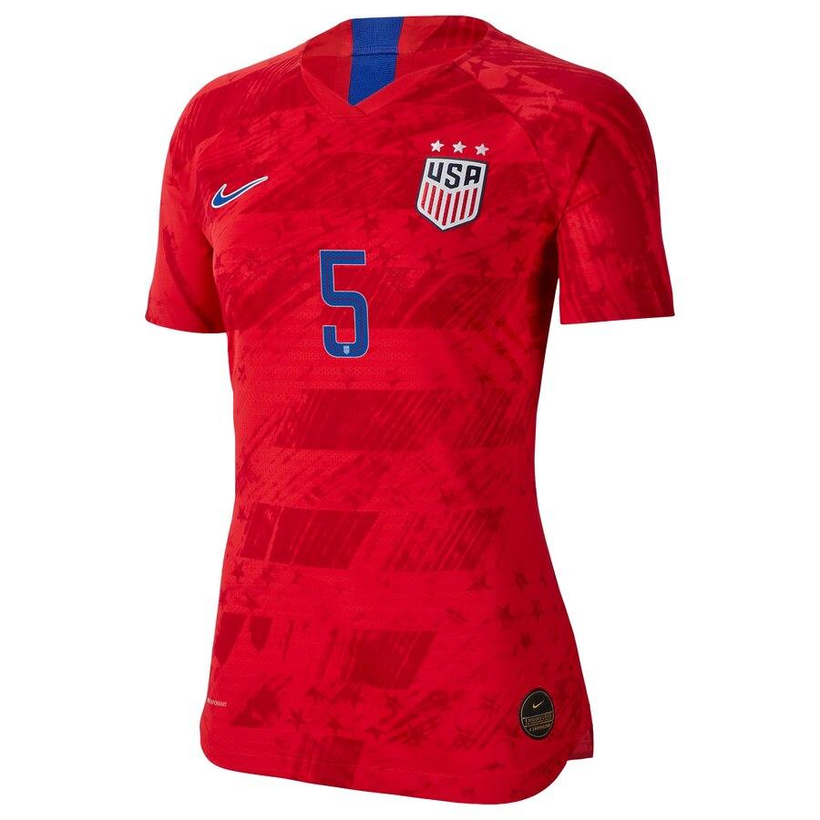 Kelley O'Hara 5 USWNT Women's Red 2019 Away Authentic Vapor Player Jersey