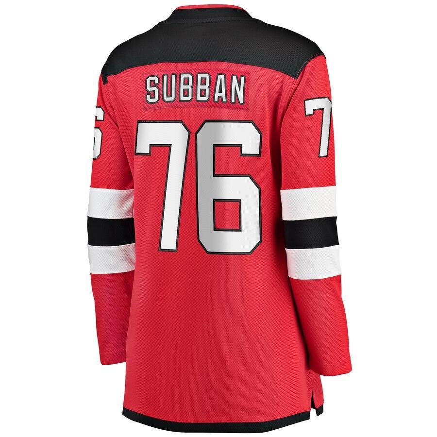 P.K. Subban New Jersey Devils Branded Women's Home Breakaway Jersey – Red