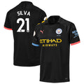 David Silva Puma 2019/20 Away Replica Player Jersey – Black