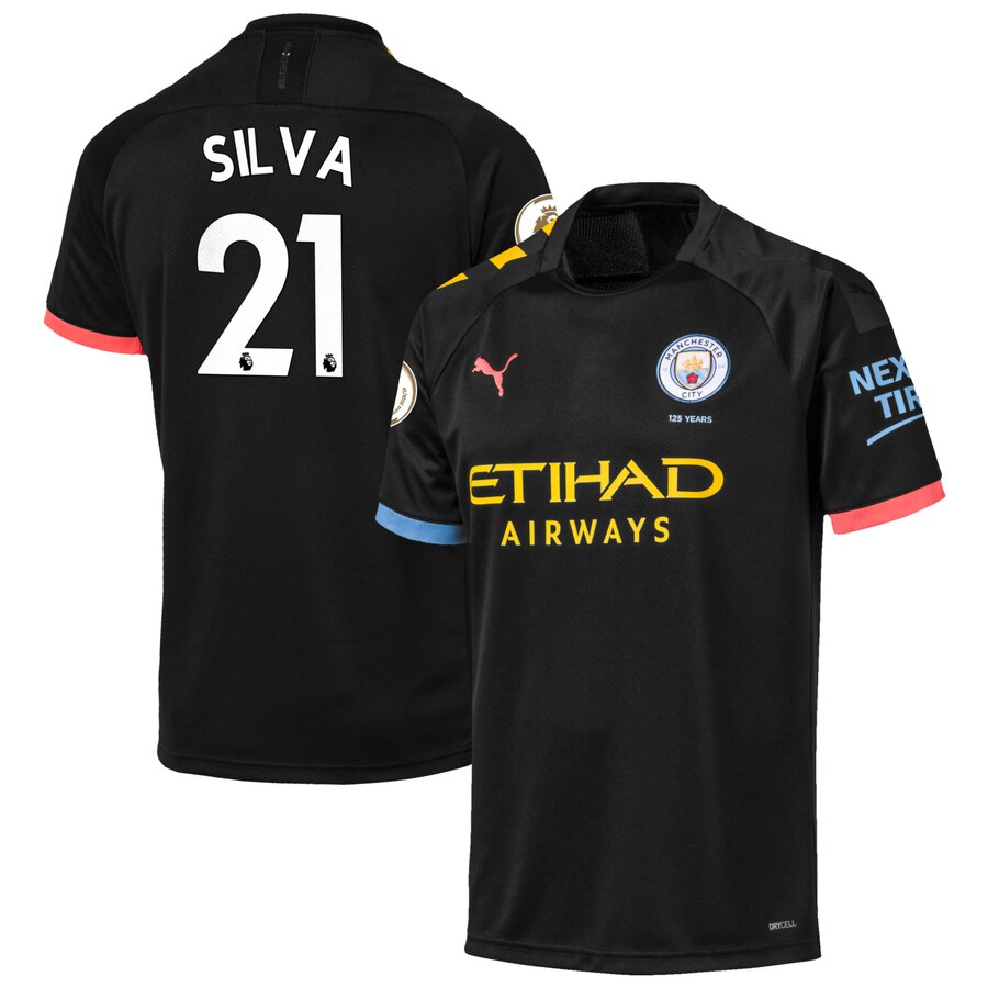 David Silva Puma 2019/20 Away Replica Player Jersey – Black