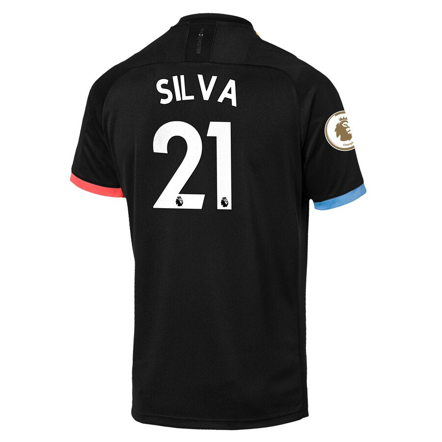 David Silva Puma 2019/20 Away Replica Player Jersey – Black