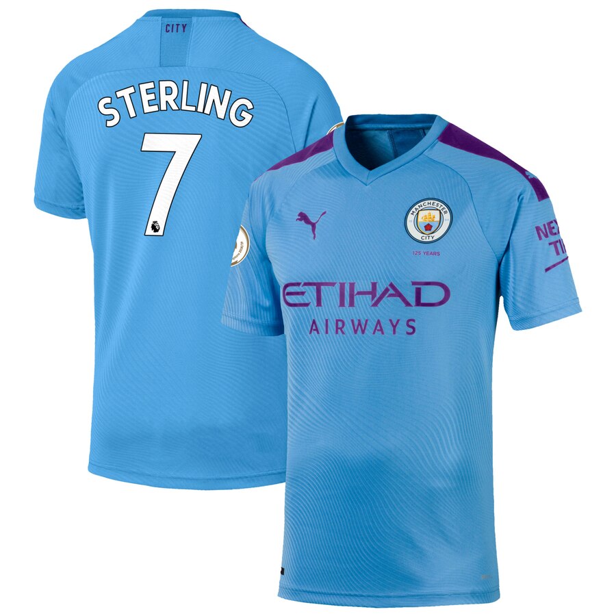 Raheem Sterling Puma 2019/20 Home Authentic Player Jersey – Light Blue