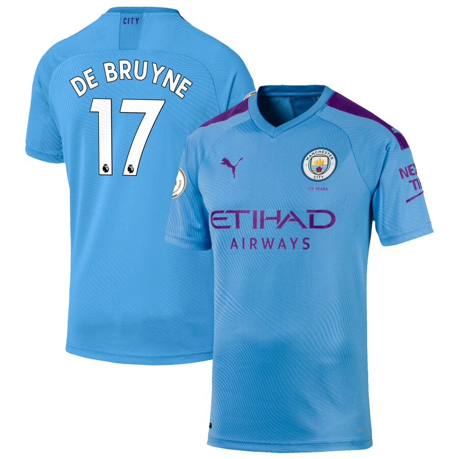 Kevin De Bruyne Puma 2019/20 Home Authentic Player Jersey – Light Blue