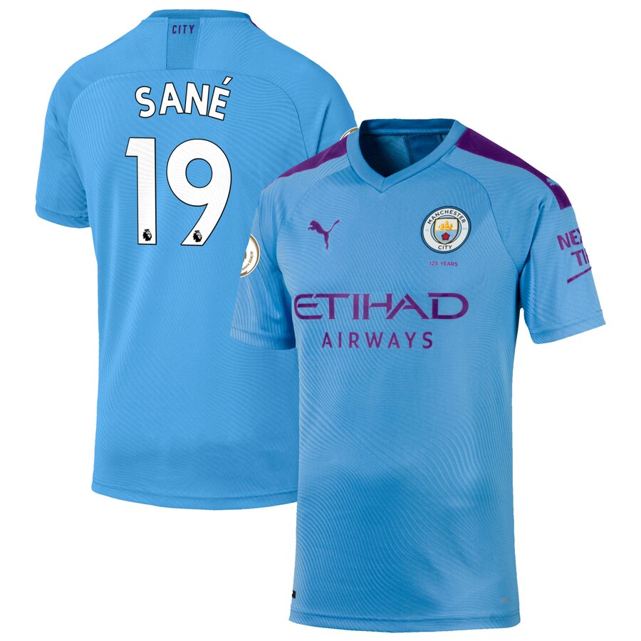 Leroy Sané Puma 2019/20 Home Authentic Player Jersey – Light Blue