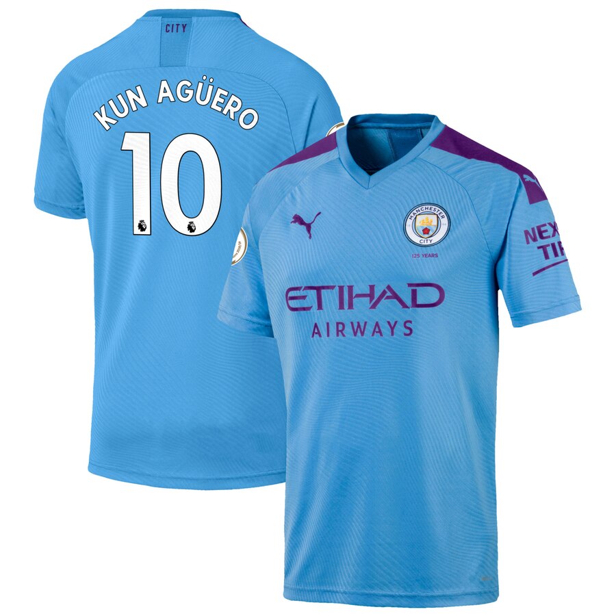 Sergio Agüero Puma 2019/20 Home Replica Player Jersey – Light Blue