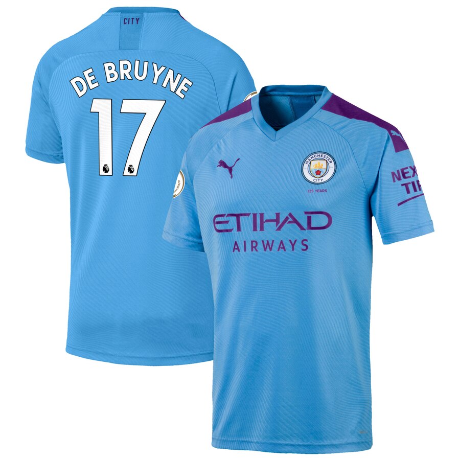 Kevin De Bruyne Puma 2019/20 Home Replica Player Jersey – Light Blue