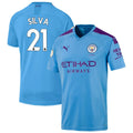David Silva Puma 2019/20 Home Replica Player Jersey – Light Blue