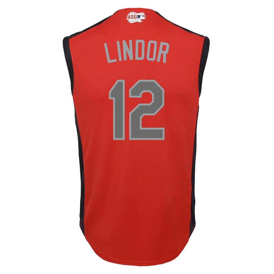 Francisco Lindor 12 American League Youth Red 2019 MLB All-Star Game Player Jersey