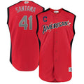 Carlos Santana 41 American League Red 2019 MLB All-Star Game Workout Player Jersey