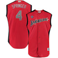 George Springer 4 American League Red 2019 MLB All-Star Game Workout Player Jersey