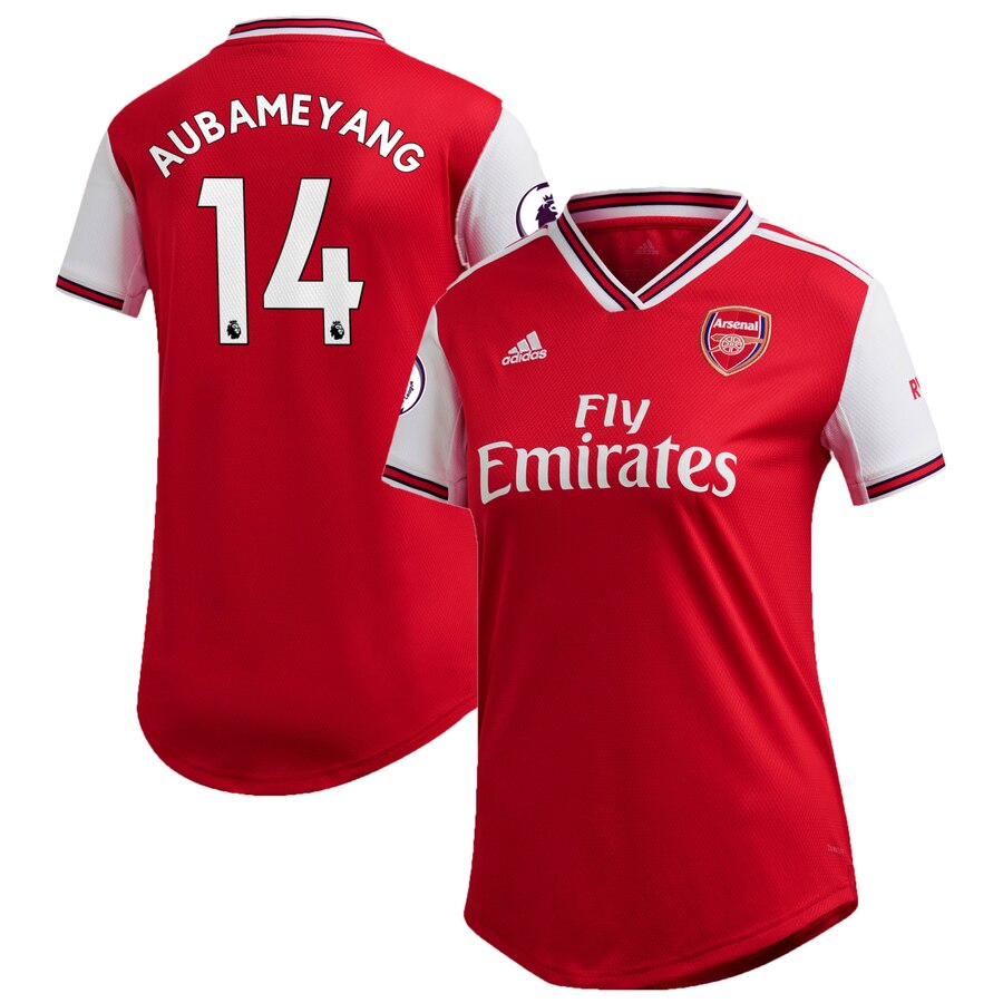 Aubameyang Women's 2019/20 Home Replica Player Jersey – Red