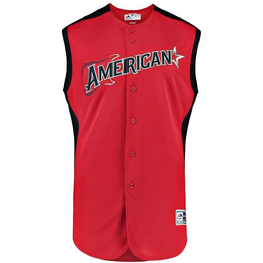 #57 Bieber Men's American League Majestic 2019 MLB All-Star Game Workout Custom Jersey
