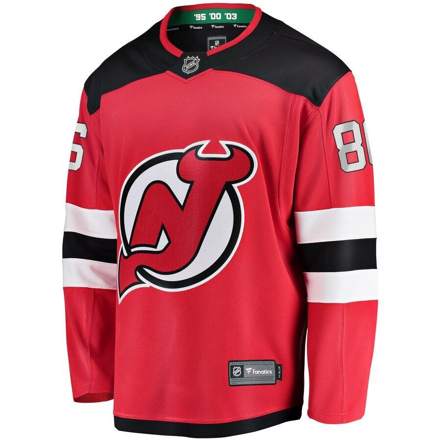 Jack Hughes New Jersey Devils Branded Youth Home Breakaway Player Jersey – Red