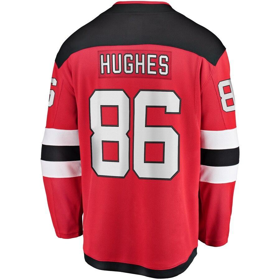 Jack Hughes New Jersey Devils Branded Youth Home Breakaway Player Jersey – Red