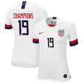 USWNT Women's White 2019 FIFA Women's World Cup Champions 19 Nameplate Authentic Jersey