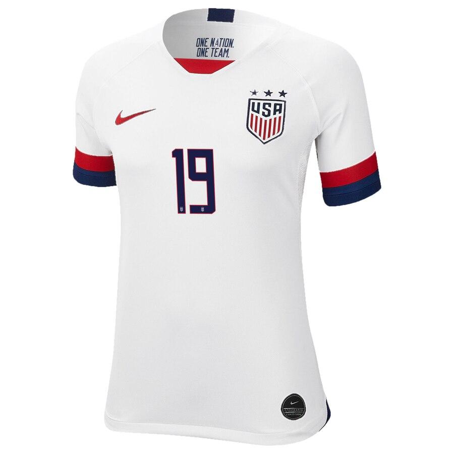 USWNT Women's White 2019 FIFA Women's World Cup Champions 19 Nameplate Authentic Jersey