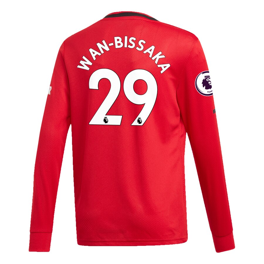Aaron Wan-Bissaka Youth 2019/20 Home Replica Long Sleeve Player Jersey – Red