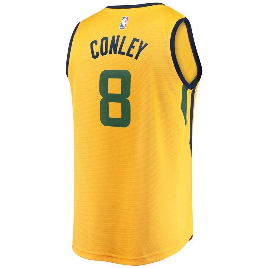 Mike Conley Utah Jazz Gold Fast Break Replica Jersey – Statement Edition