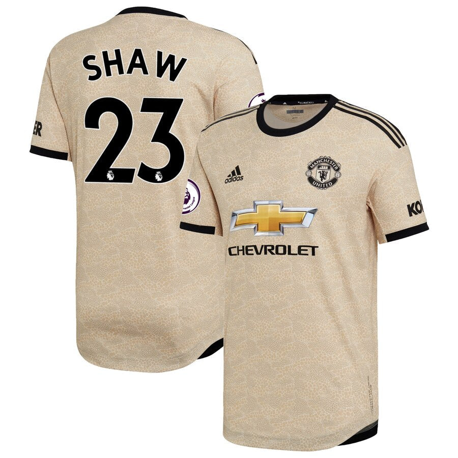 Luke Shaw 2019/20 Away Authentic Player Jersey - Tan