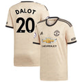 Diogo Dalot Youth 2019/20 Away Replica Player Jersey - Tan