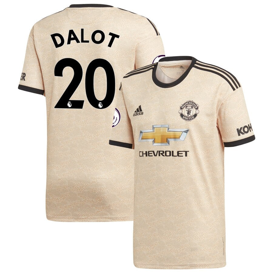 Diogo Dalot Youth 2019/20 Away Replica Player Jersey - Tan