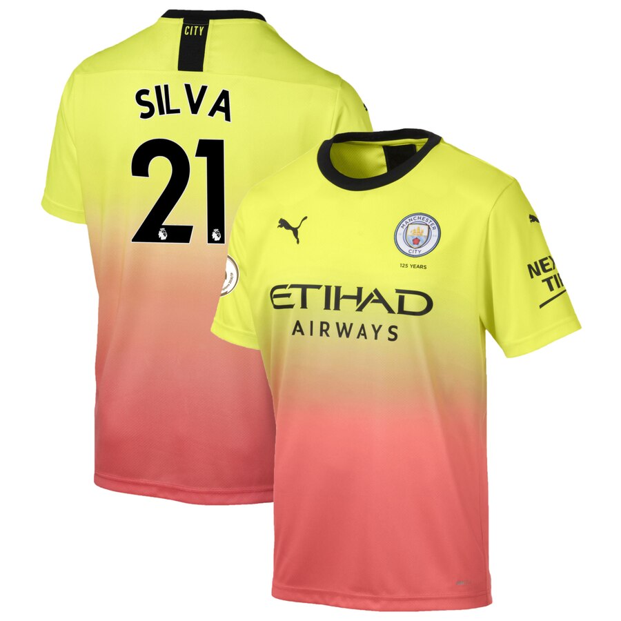 David Silva Puma 2019/20 Third Replica Player Jersey – Yellow