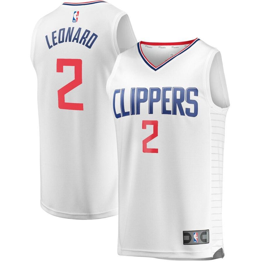 Kawhi Leonard LA Clippers Fast Break Replica Jersey White – Association Edition