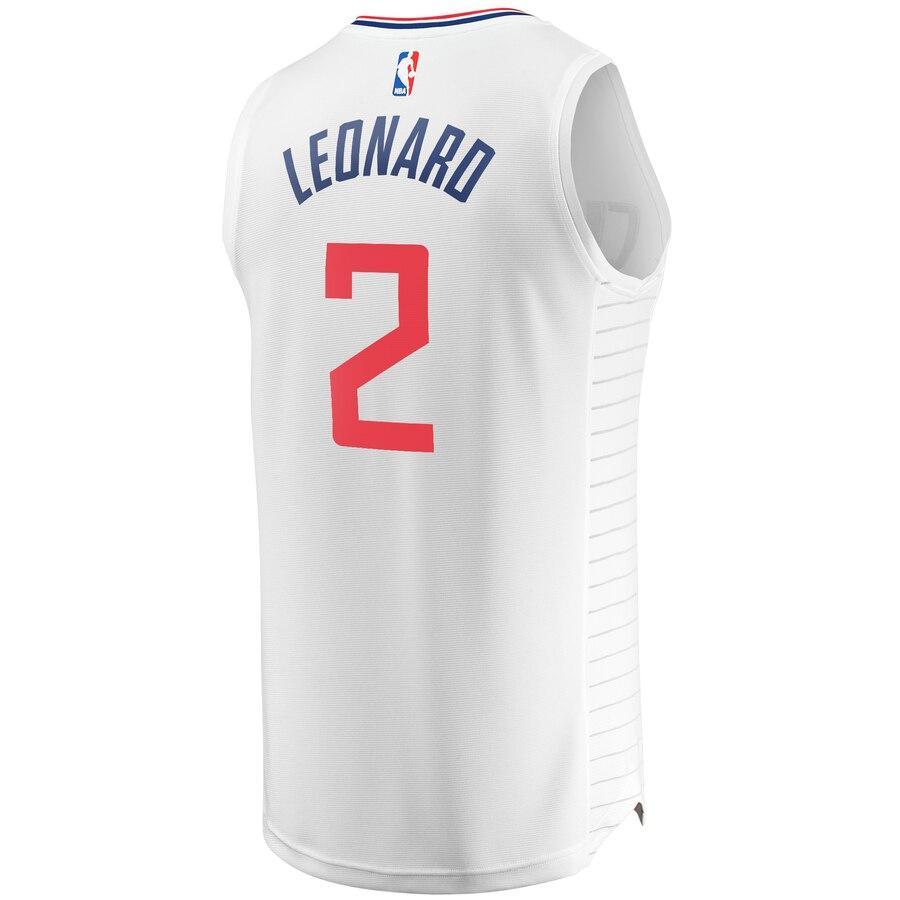 Kawhi Leonard LA Clippers Fast Break Replica Jersey White – Association Edition