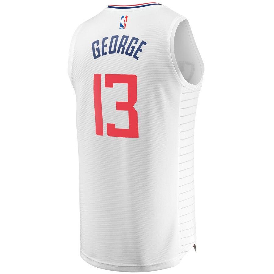 Paul George LA Clippers Fast Break Replica Jersey White – Association Edition