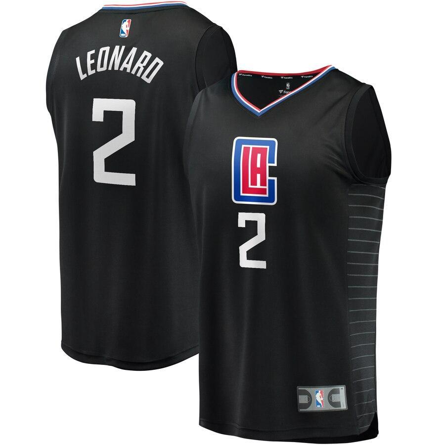 Kawhi Leonard LA Clippers Fast Break Replica Jersey Black – Statement Edition