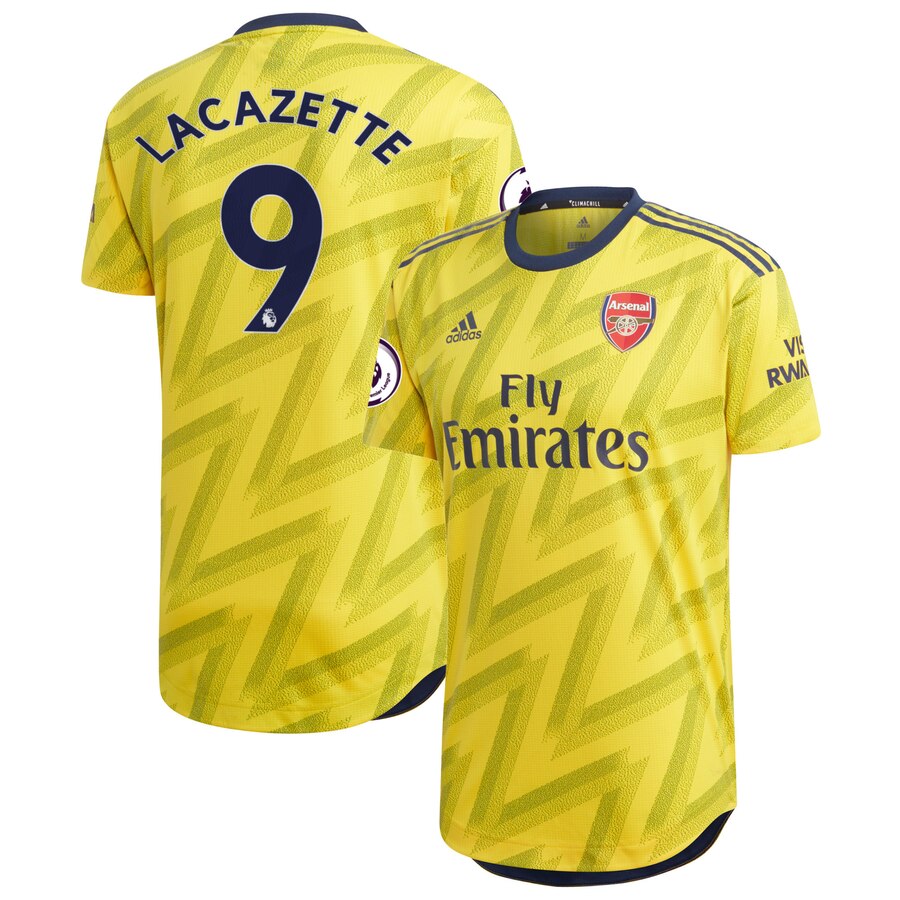 Lacazette 2019/20 Away Authentic Player Jersey – Yellow