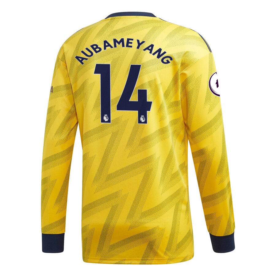 Aubameyang 2019/20 Away Replica Player Long Sleeve Jersey – Yellow