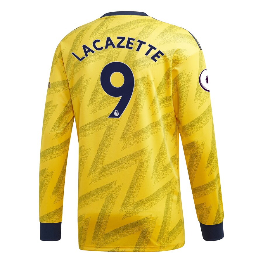 Lacazette 2019/20 Away Replica Player Long Sleeve Jersey – Yellow