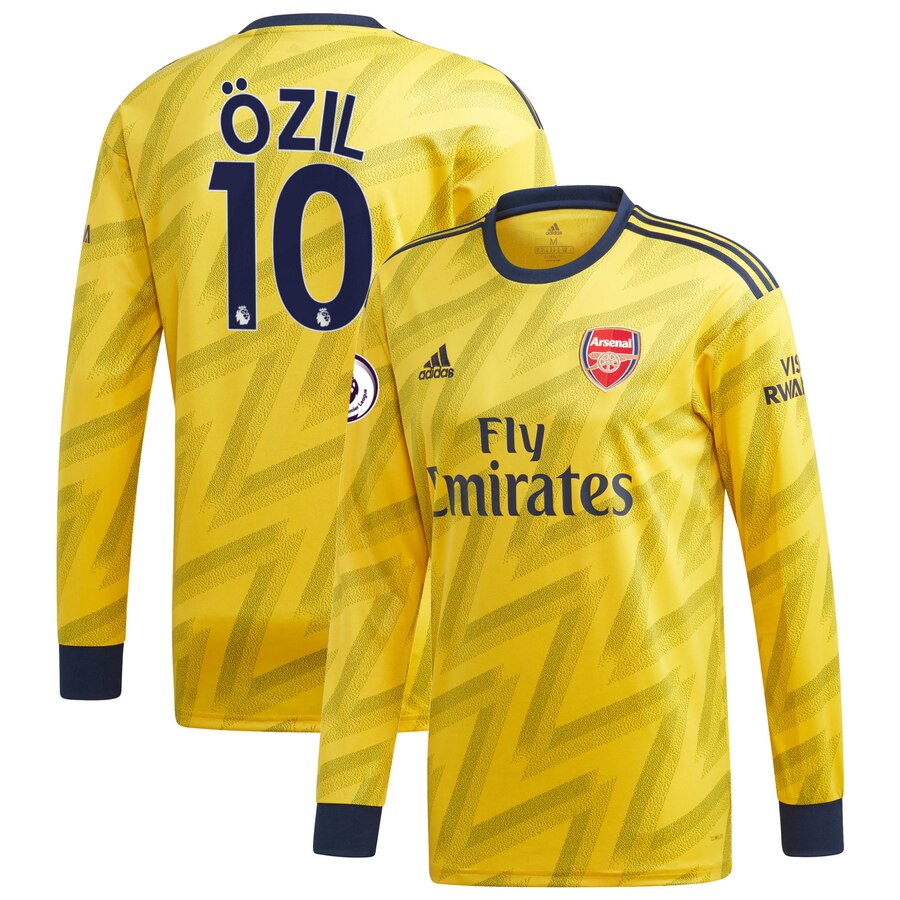 Özil 2019/20 Away Replica Player Long Sleeve Jersey – Yellow