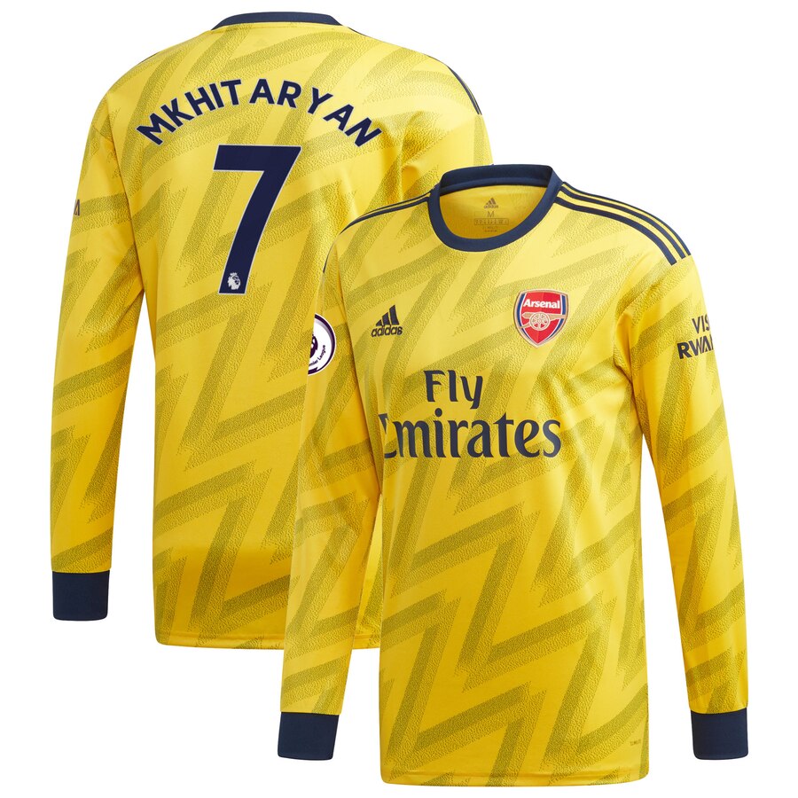 Mkhitaryan 2019/20 Away Replica Player Long Sleeve Jersey – Yellow