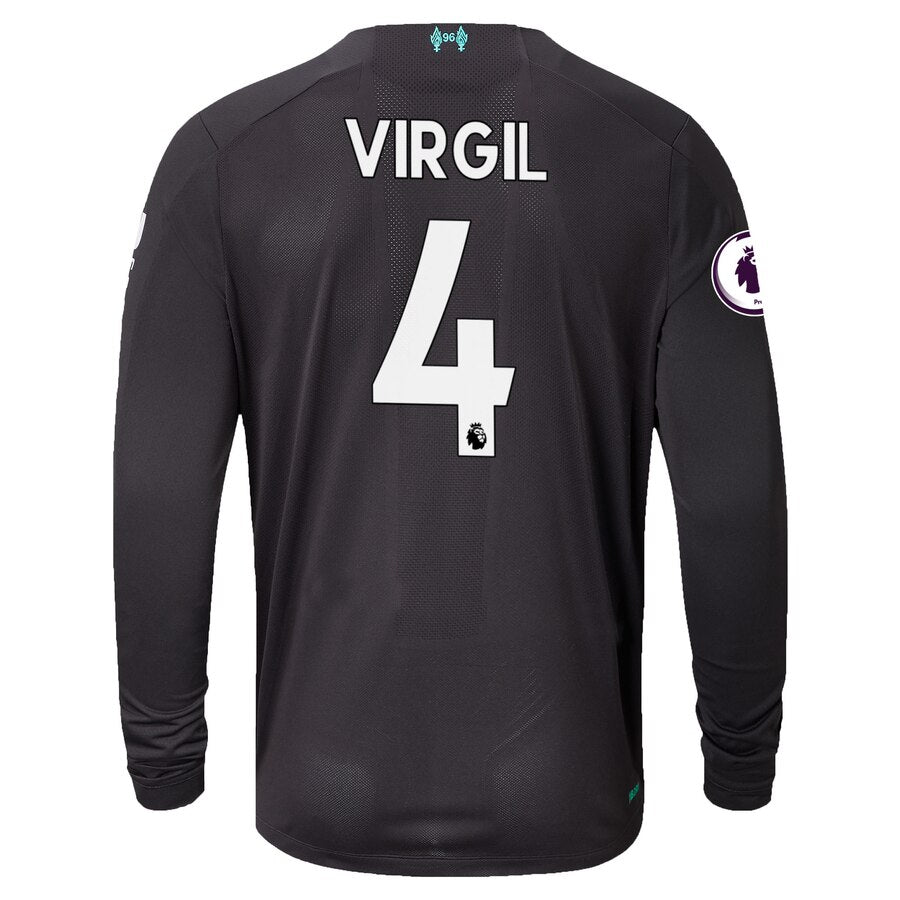 Virgil Van Dijk New Balance 2019/20 Third Replica Long Sleeve Player Jersey - Black
