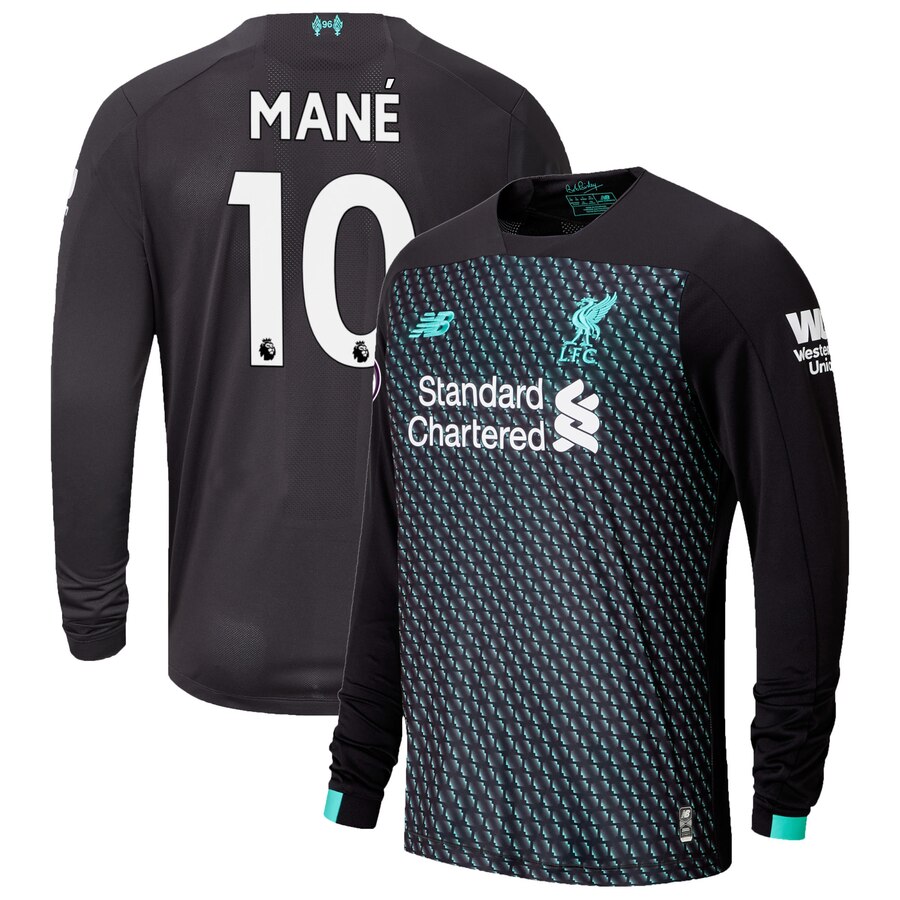 Sadio Mané New Balance 2019/20 Third Replica Long Sleeve Player Jersey - Black