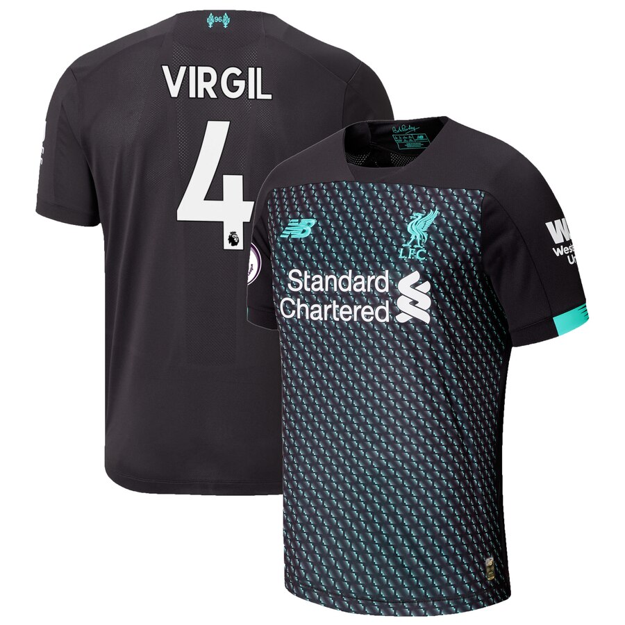 Virgil Van Dijk New Balance 2019/20 Third Authentic Player Jersey - Black