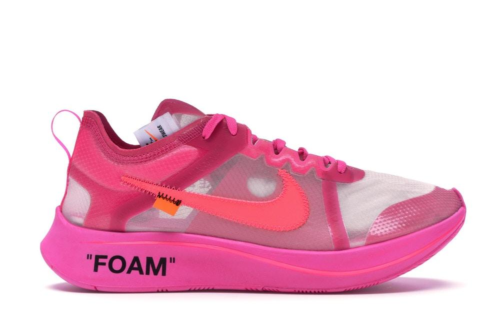 Zoom Running Shoe Off-White Pink