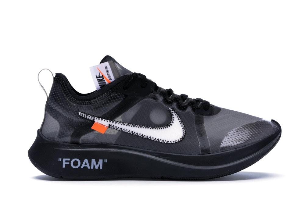 Zoom Running Shoe Off-White Black Silver